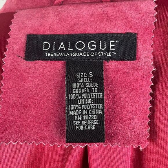 Dialogue Raspberry Pink Suede Blazer S - Picture 6 of 15